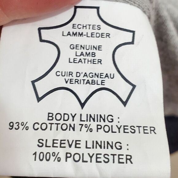 Carbon 2 Cobalt Womens Size XL Printemps Leather Jacket Lined Black Quilted Zip - Picture 9 of 12